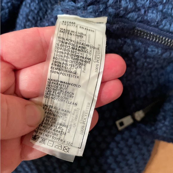 Devoted Blue & Black Women’s Knit Sweater Size Medium - Picture 5 of 7